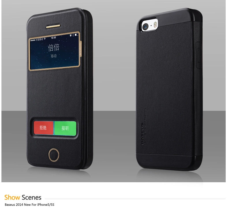 Bao Da Baseus Pure View Flip Leather Case for Apple iPhone 5S/5